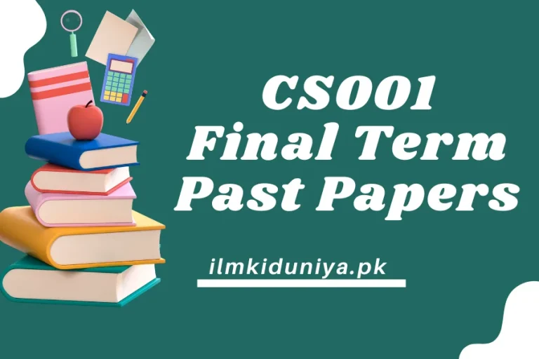 CS001 Final Term Past Papers [Download All Files]