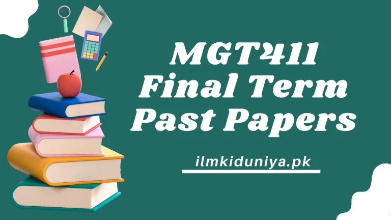 MGT411 Final Term Past Papers [Waqar, Moaaz, Junaid Files]