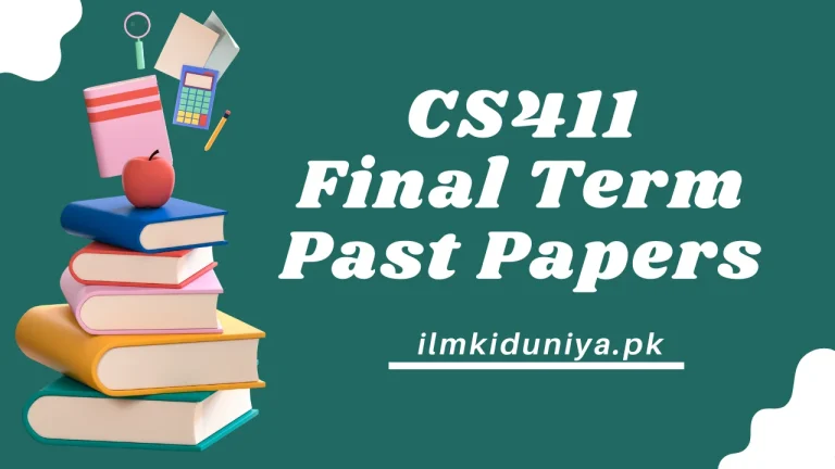 CS411 Final Term Past Papers