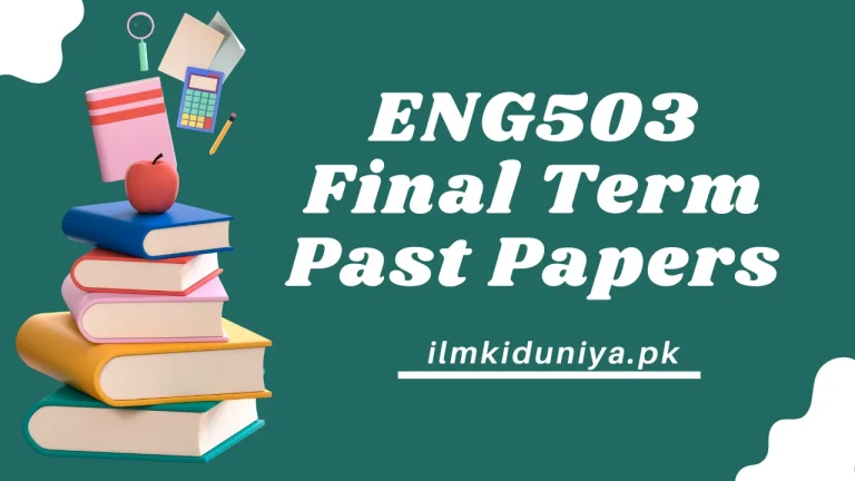 ENG503 Final Term Past Papers