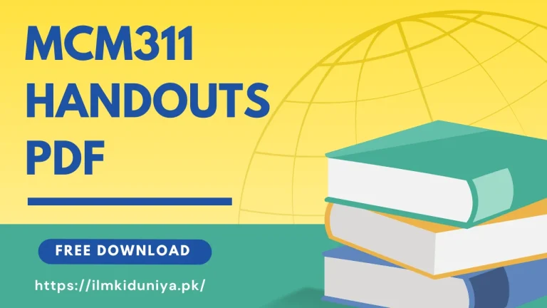 MCM311 Handouts PDF Download For Free